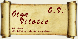 Olga Vilotić vizit kartica